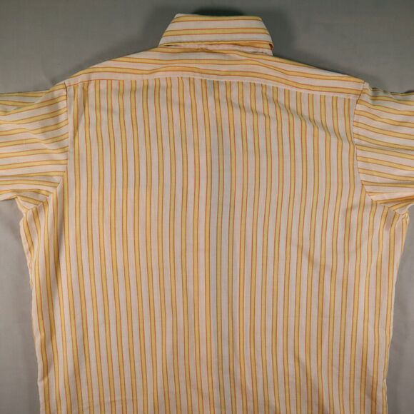Vintage BVD 70s Neva Press Light Cotton Striped Mens Shirt Long Sleeve 16 1/2 34 - Picture 6 of 11